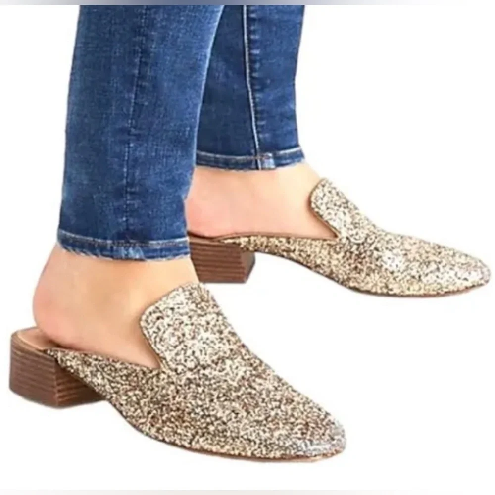 Madewell Willa Mule Loafers - Women | Color: Gold | Size: 7.5 - Picture 1 of 8
